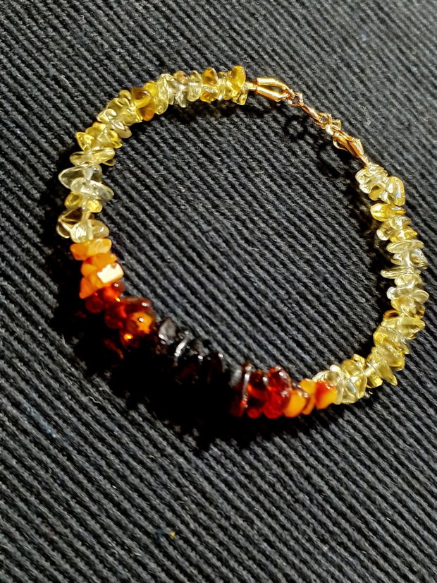 Set vermeil ambra gradient degrade negru cires miere citrin chips colier bratara boho chic trendy