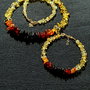 Set vermeil ambra gradient degrade negru cires miere citrin chips colier bratara boho chic trendy
