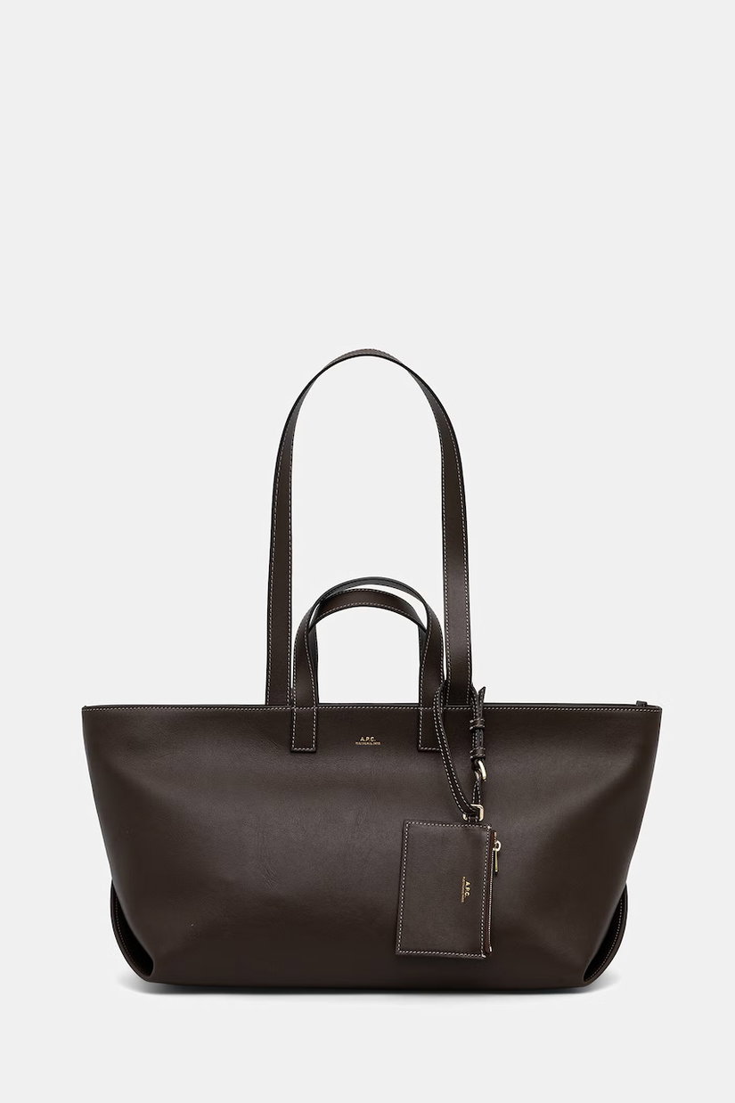 A.P.C. geantă shopper pentru femei din piele le drummer