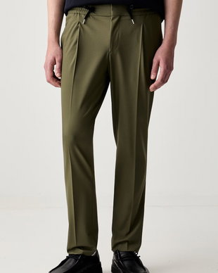 HUGO pantaloni chinos pentru bărbați cu lână Getlin251F3