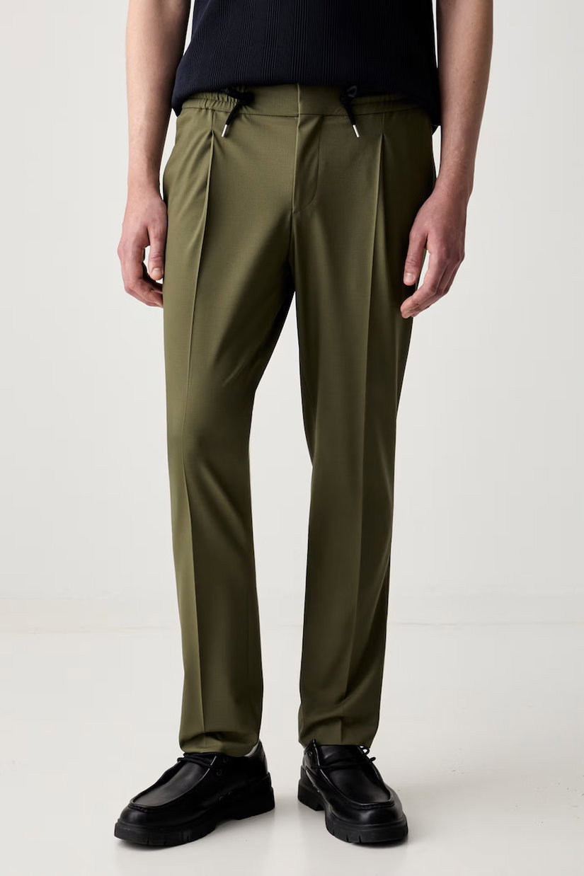 HUGO pantaloni chinos pentru bărbați cu lână Getlin251F3