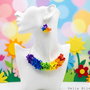Set bijuterii flori handmade - Curcubeu Floral (cod1447)
