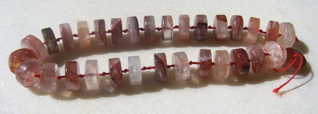 Rondele mari din cuart ruginiu 15x6.5 mm