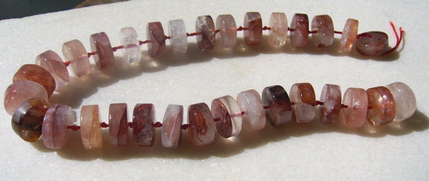 Rondele mari din cuart ruginiu 15x6.5 mm