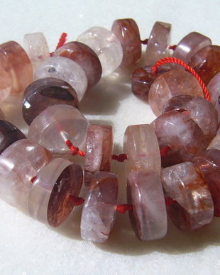 Rondele mari din cuart ruginiu 15x6.5 mm