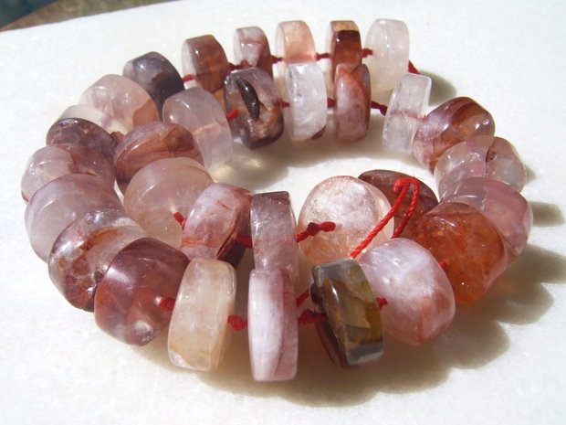 Rondele mari din cuart ruginiu 15x6.5 mm