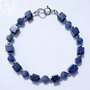 Bratara argint 925 cu lapis lazuli, kyanit si hematit