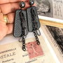 Cercei Gotici Negri・Cercei fabulosi・Cercei handmade din piele・Cercei rock