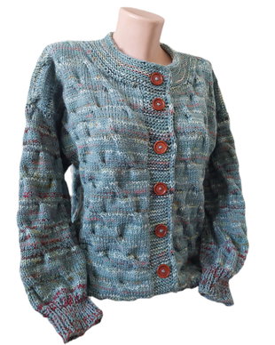 Jacheta Cardigan tricotat manual