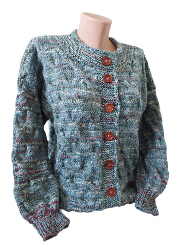 Jacheta Cardigan tricotat manual