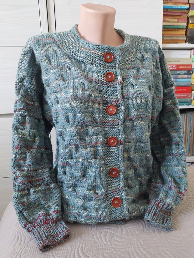 Jacheta Cardigan tricotat manual
