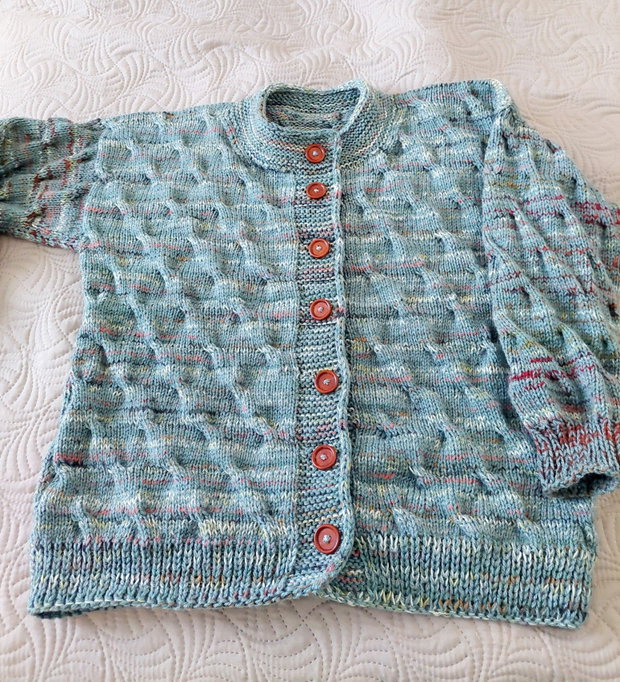 Jacheta Cardigan tricotat manual