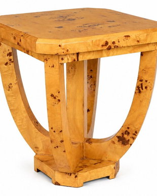 Masuta cafea Art Deco din lemn masiv furniruit