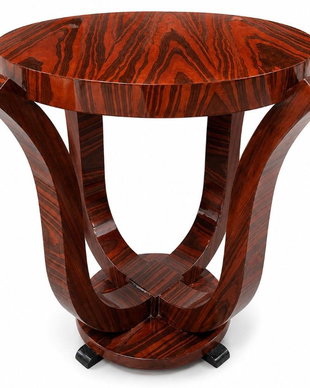 Masuta cafea Art Deco din lemn masiv furniruit