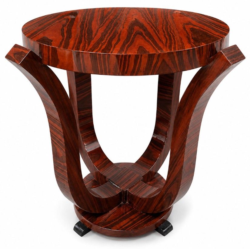 Masuta cafea Art Deco din lemn masiv furniruit