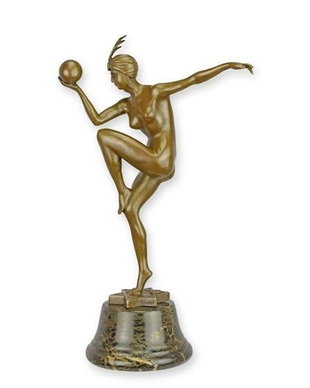 Stela-statueta din bronz cu un soclu din marmura