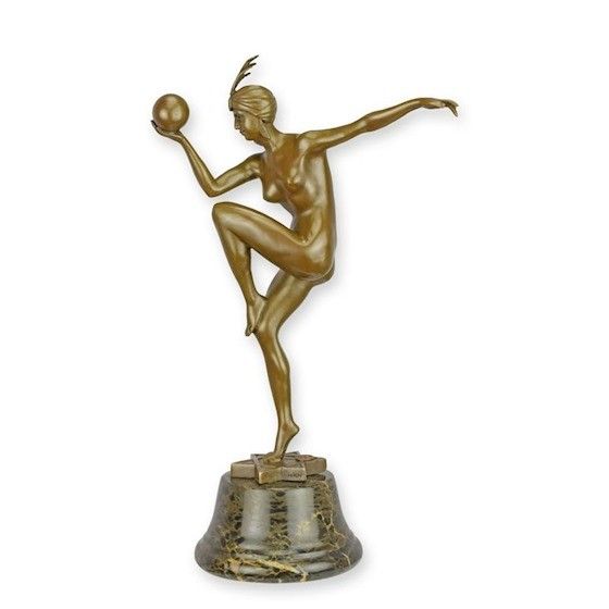 Stela-statueta din bronz cu un soclu din marmura