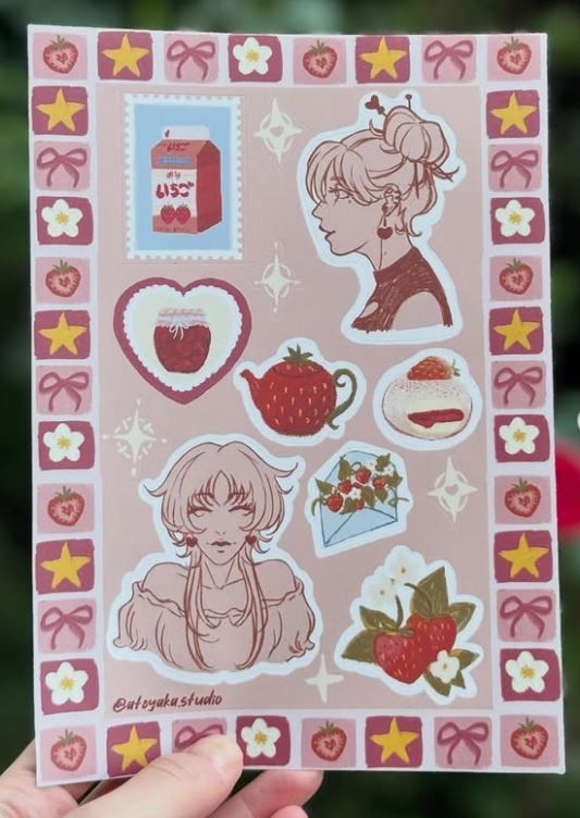 Sticker în Coală - Strawberry Girlies