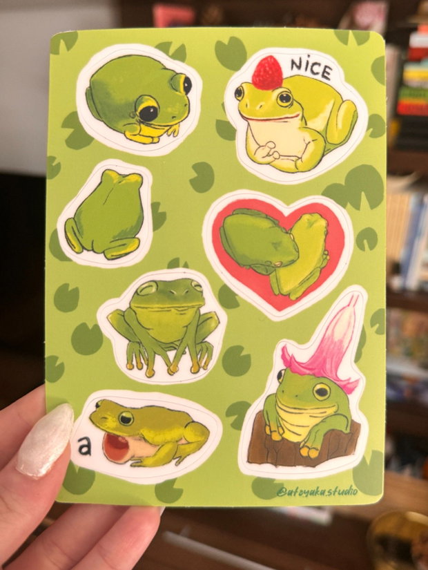 Sticker în Coală - Broscuțe