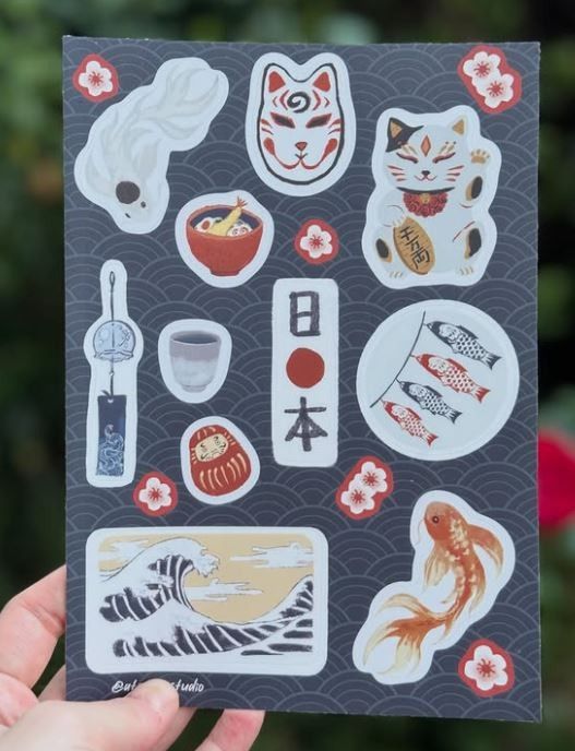 Sticker în Coală - Japan