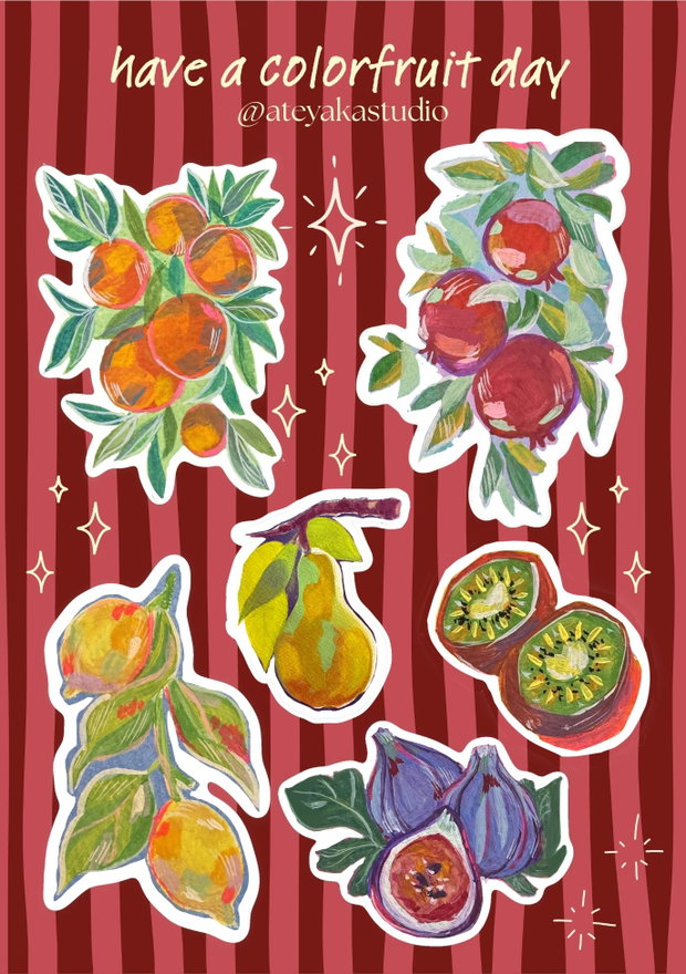 Sticker în Coală - Have a colorfruit day