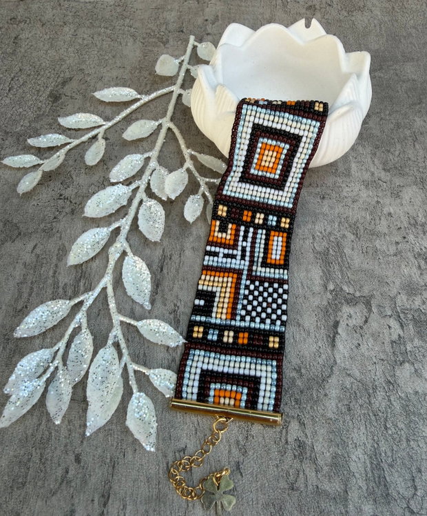Bratara boho - Ethno din margele Toho