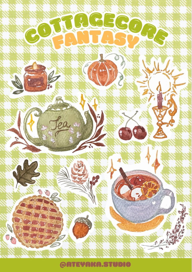 Sticker în Coală - Cottagecore Fantasy