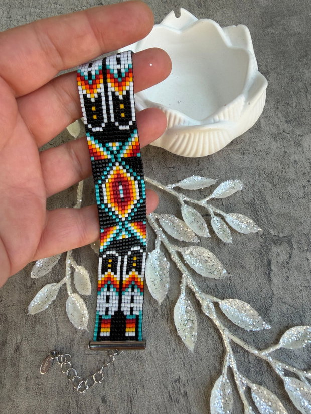 Bratara boho - Ethno din margele Delica