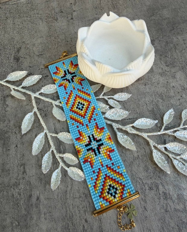 Bratara boho - Ethno din margele Toho