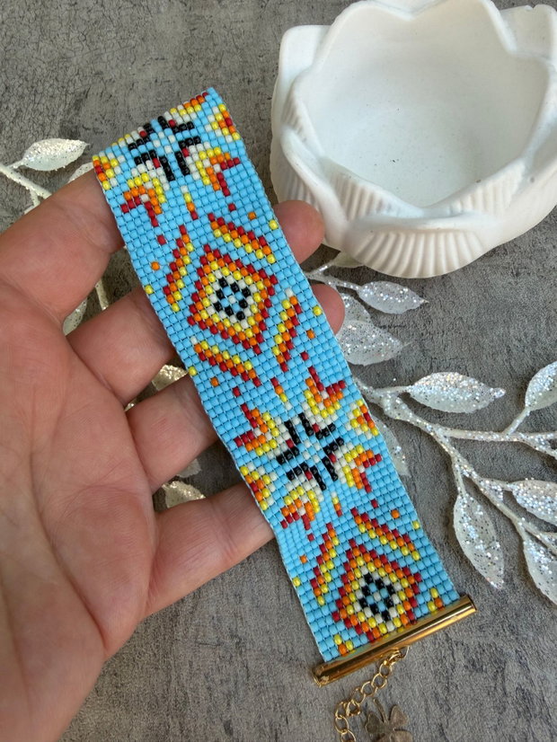 Bratara boho - Ethno din margele Toho