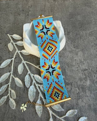 Bratara boho - Ethno din margele Toho