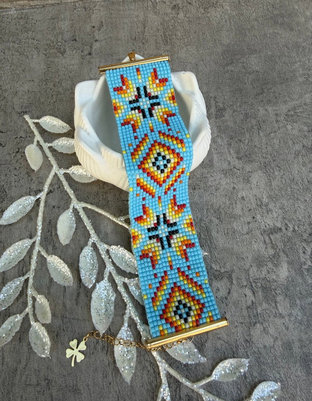 Bratara boho - Ethno din margele Toho
