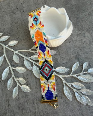 Bratara boho - Ethno din margele Toho