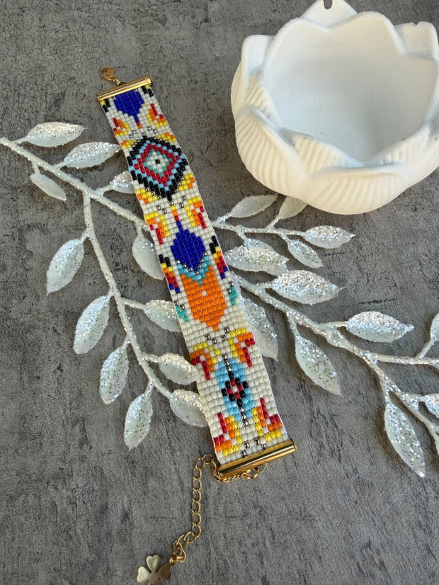 Bratara boho - Ethno din margele Toho