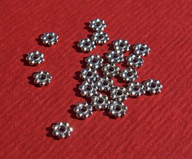 (10 bucati) Margele distantiere din argint 3x1 mm
