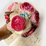 Buchet multicolor・Buchet handmade din flori artificiale・Buchet cu flori roz・Decoratiune nunta