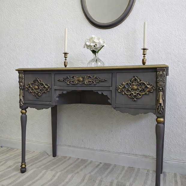 Set masa de toaletă/birou +oglinda -Baroque