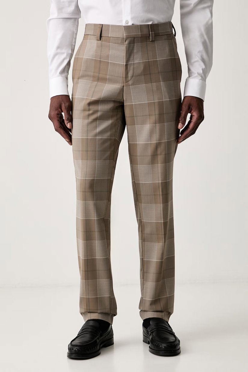 HUGO pantaloni slim fit pentru bărbați din lână Hogan263X