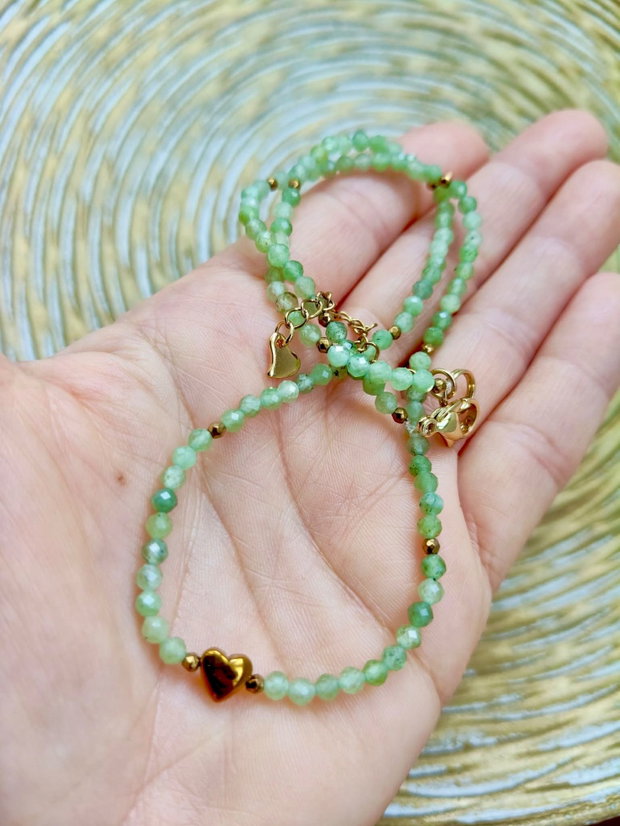 Colier CHOKER prehnit