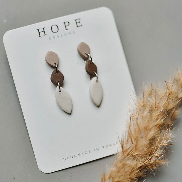 Cercei handmade minimalisti, din Lut Polimeric