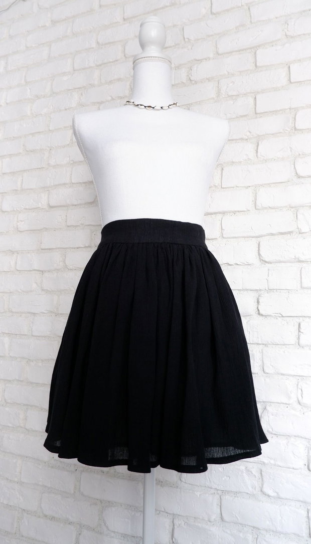 Fusta Incretita Panza Topita Neagra