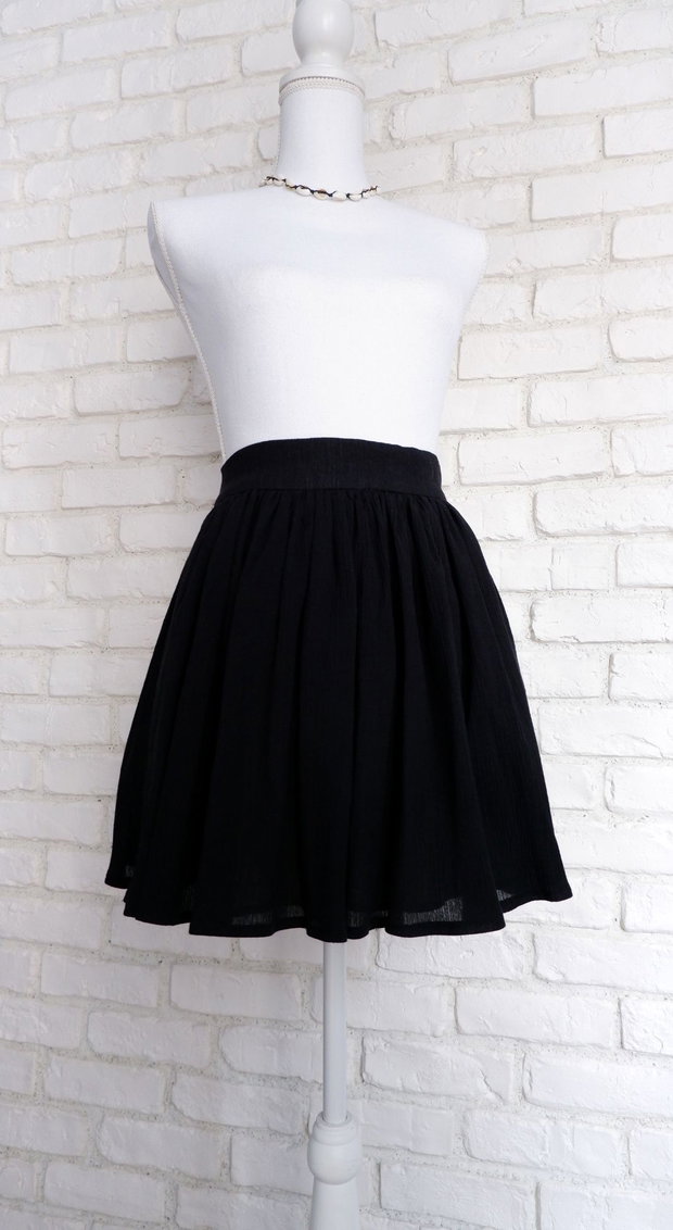 Fusta Incretita Panza Topita Neagra