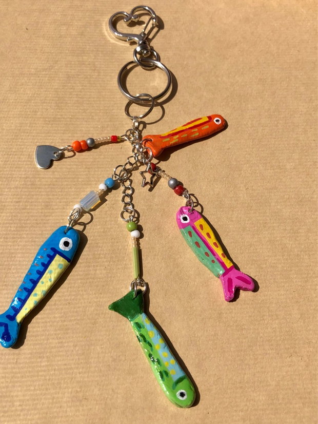 Breloc de genți funky fish