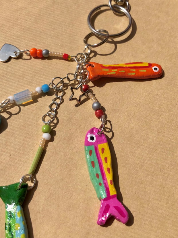Breloc de genți funky fish