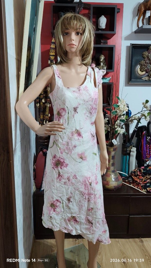 Rochie din in mărime s-m