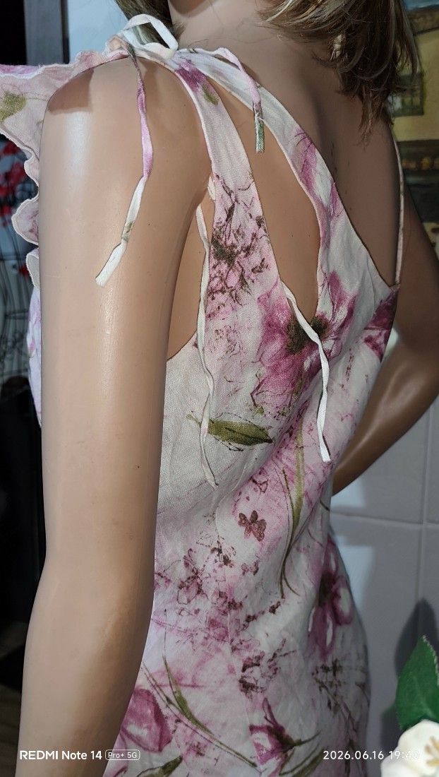Rochie din in mărime s-m