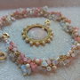 Colier quartz roz,opalit,cristale,agate