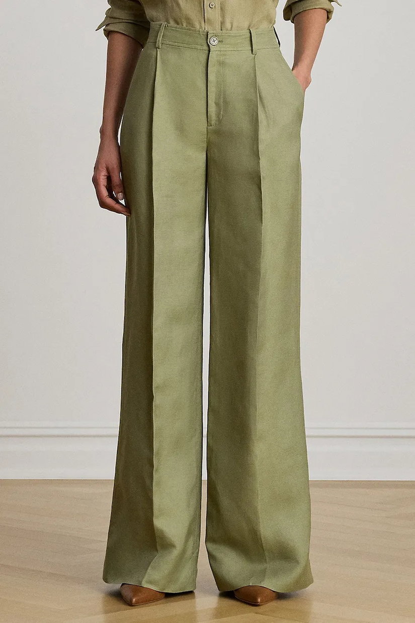 Lauren Ralph Lauren pantaloni palazzo pentru femei, cu in