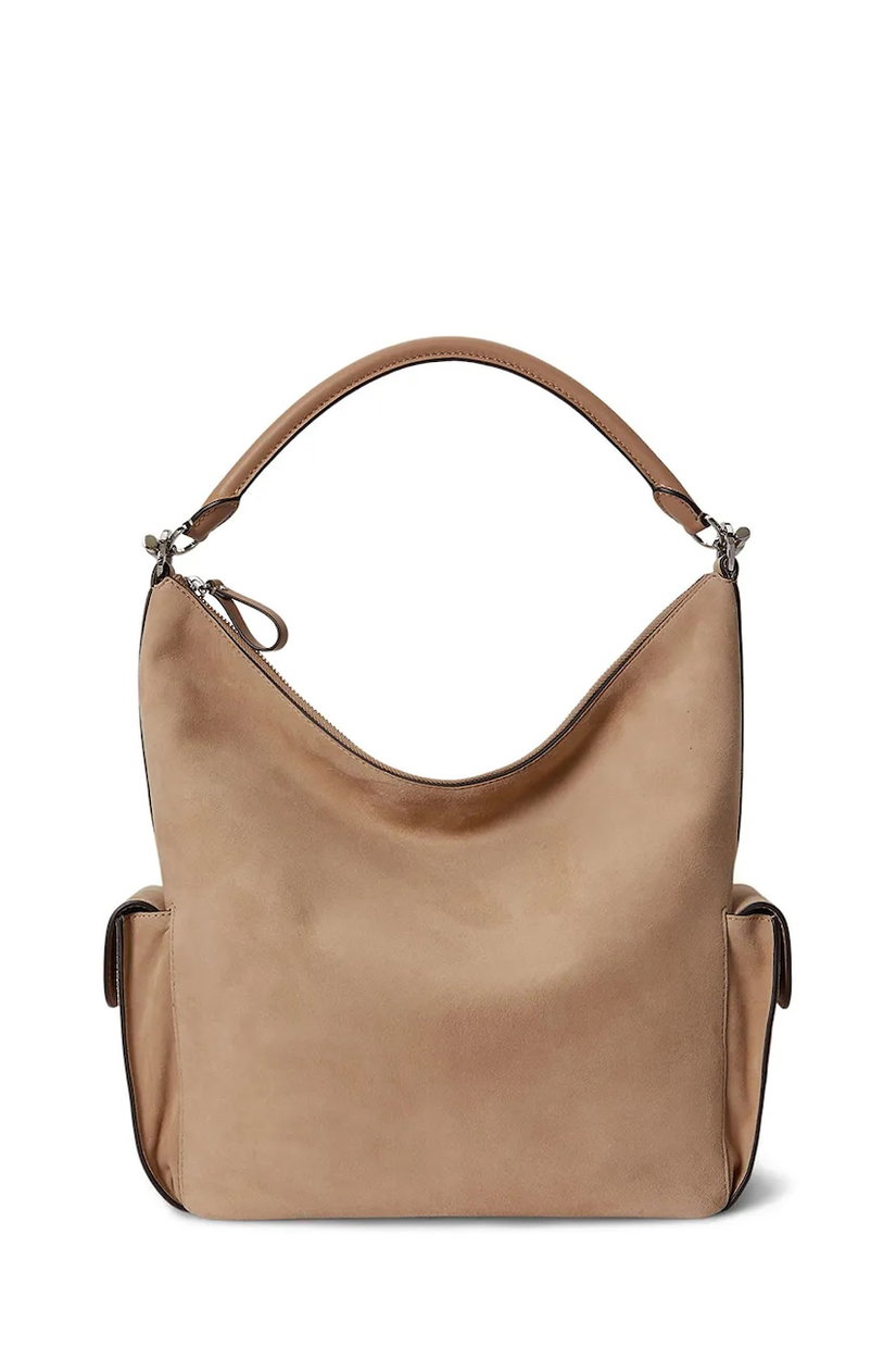 Lauren Ralph Lauren tote bag pentru femei din piele întoarsă