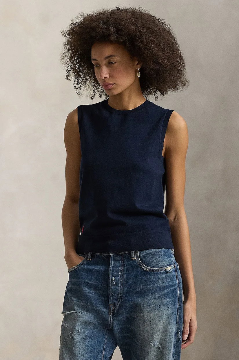 Polo Ralph Lauren vestă pentru femei cu bumbac